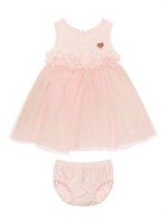 Guess Sukienka elegancka A6RK11 KBZN0 Różowy Regular Fit. Czerwone sukienki niemowlęce Guess, z aplikacjami, z bawełny, bez ramiączek. Za 289.99 zł.