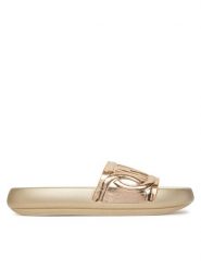 MICHAEL Michael Kors Klapki 40R5SPFA1M Złoty. Żółte klapki damskie MICHAEL Michael Kors, bez wzorów, ze skóry, bez obcasa. Za 279.99 zł.