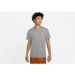 Koszulka treningowa męska Nike Air Jordan Jumpman 3d Crew. Szare t-shirty sportowe męskie Nike, m, z bawełny, bez ramiączek, do biegania. Za 248.00 zł.