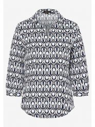 More & More Bluzka w kolorze błękitno-granatowo-białym rozmiar: 44. Białe bluzki damskie MORE & MORE, bez wzorów, z bawełny, bez kołnierzyka, bez ramiączek. Za 128.55 zł.