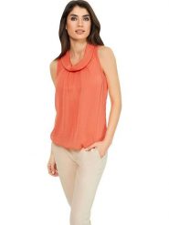 Heine Bluzka w kolorze pomarańczowym rozmiar: 42. Pomarańczowe bluzki damskie Heine, bez wzorów, bez kołnierzyka, bez ramiączek. Za 82.64 zł.