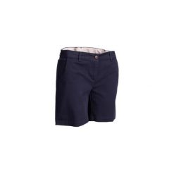 Spodenki do golfa damskie. Niebieskie szorty damskie INESIS, bez wzorów, z bawełny. Za 59.99 zł.