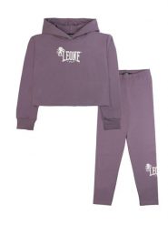 Zestaw zimowy Leone 1947 Lavender Mädchen, bluza z kapturem i legginsy. Czarne bluzy z kapturem damskie LEONE 1947 APPAREL, na zimę, m, z bawełny. Za 235.76 zł.