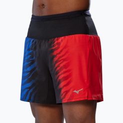 Spodenki do biegania męskie Mizuno Multi Pocket. Czerwone szorty męskie Mizuno, bez kołnierzyka. Za 169.99 zł.