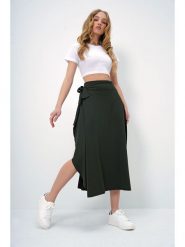 Trend Alacati Spódnica w kolorze khaki rozmiar: onesize. Brązowe spódniczki damskie Trend Alacati, bez wzorów, z wiskozy, maxi. Za 65.85 zł.