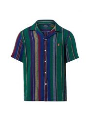 Polo Ralph Lauren koszula lniana Mężczyźni Regular Fit len zielony, L. Zielone koszule męskie Polo Ralph Lauren, na lato, l, bez wzorów, ze lnu, bez kołnierzyka, bez ramiączek. Za 649.95 zł.