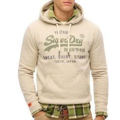 Bluza z kapturem Superdry Vl Heritage. Brązowe bluzy z kapturem męskie Superdry., s, z bawełny. Za 351.00 zł.