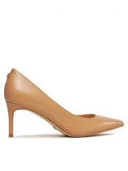 Guess Szpilki Bravo4 FLPBV4 LEA08 Beżowy. Brązowe szpilki Guess, z aplikacjami, ze skóry, bez obcasa. Za 399.99 zł.