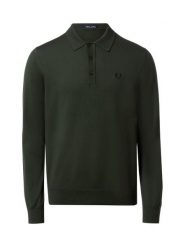 Fred Perry Sweter Mężczyźni Wełna zielony, M. Zielone swetry męskie Fred Perry, m, bez wzorów, z dzianiny, bez kołnierzyka. Za 649.95 zł.