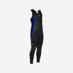 Spodnie do skafandra nurkowego SCD z neoprenu 5,5 mm męskie. Czarne spodnie materiałowe męskie Decathlon, bez wzorów, z kauczuku. Za 299.99 zł.