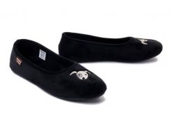MANITU 340059-01 schwarz, kapcie damskie. Czarne kapcie damskie Manitu, z polaru. Za 159.90 zł.
