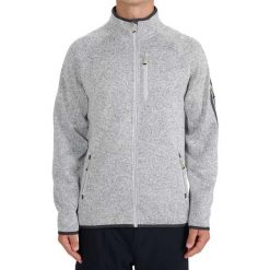 Polar męski 4F, polar imitujący sweter, 280 g/m². Szare kardigany męskie 4f, m, bez wzorów, z elastanu, bez kołnierzyka. Za 159.99 zł.