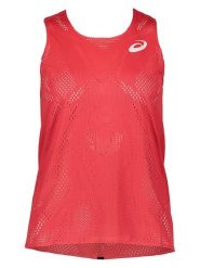 Asics Top funkcyjny "Actibreeze Jaquard" w kolorze czerwonym rozmiar: S. Czerwone topy damskie Asics, s, bez wzorów, z materiału, bez ramiączek. Za 113.36 zł.