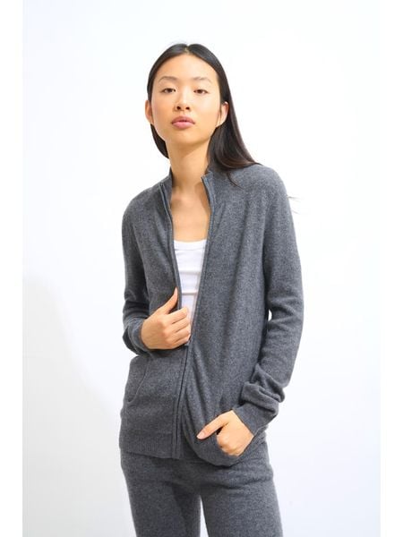 AUTHENTIC CASHMERE Kaszmirowy kardigan "Thalun" w kolorze antracytowym rozmiar: M. Czarne kardigany damskie AUTHENTIC CASHMERE, m, bez wzorów, z kaszmiru. Za 289.88 zł.