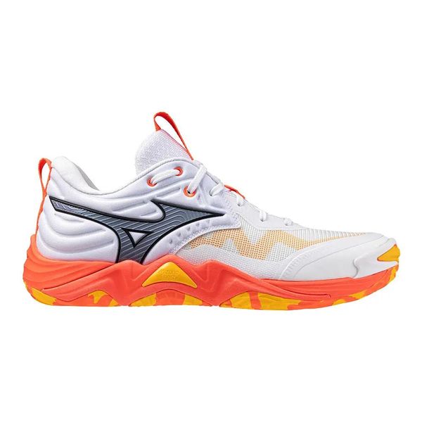 Buty halowe Mizuno Wave Momentum Elite. Białe obuwie do biegania damskie Mizuno, mizuno wave. Za 609.99 zł.