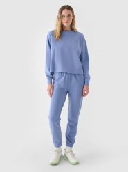 4F Spodnie dresowe joggery damskie - niebieskie XS. Niebieskie spodnie dresowe damskie 4f, l, bez wzorów, z bawełny. W wyprzedaży za 59.99 zł.