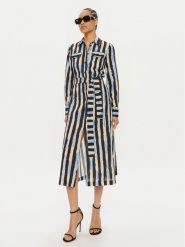 Pinko Sukienka letnia Assente 100909 A1UK Kolorowy Regular Fit. Sukienki damskie Pinko, na lato, bez wzorów, z bawełny, bez kołnierzyka, bez ramiączek. Za 949.99 zł.
