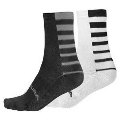Skarpety Endura Coolmax Stripe 2 pary. Czarne skarpetki damskie ENDURA, bez wzorów. Za 222.99 zł.