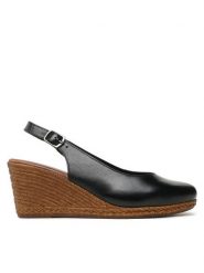 Lasocki Sandały WI23-2282-11 Czarny. Czarne sandały damskie Lasocki, bez wzorów, ze skóry, bez obcasa, na koturnie. Za 189.99 zł.