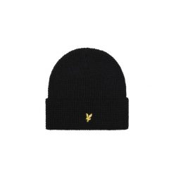 Czapka Lyle & Scott Waffle. Czarne czapki męskie LYLE AND SCOTT, na zimę, bez wzorów, z bawełny, eleganckie. Za 158.50 zł.
