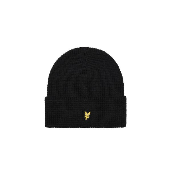 Czapka Lyle & Scott Waffle. Czarne czapki męskie LYLE AND SCOTT, na zimę, bez wzorów, z bawełny, eleganckie. Za 158.50 zł.
