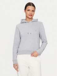 Guess Jeans Bluza W4YQ04 KC811 Szary Regular Fit. Szare bluzy bez kaptura damskie Guess Jeans, xxl, z bawełny. Za 309.99 zł.