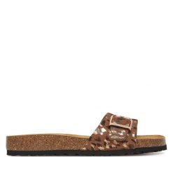 Klapki Tamaris. Brązowe klapki damskie Tamaris, bez wzorów, bez obcasa. Za 159.99 zł.