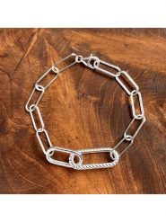 Eclat d'Argent Srebrna bransoletka z elementem ozdobnym rozmiar: onesize. Szare bransoletki damskie Eclat d'Argent, srebrne. Za 239.86 zł.