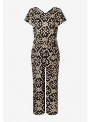 More & More Kombinezon w kolorze czarno-kremowym rozmiar: 38. Brązowe kombinezony damskie MORE & MORE, bez wzorów, z tkaniny, bez kołnierzyka, bez ramiączek. Za 130.81 zł.