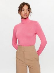Liu Jo Golf WF3126 MA18F Różowy Regular Fit. Czerwone golfy damskie Liu Jo, xl, bez wzorów, z wiskozy, bez ramiączek. Za 599.99 zł.