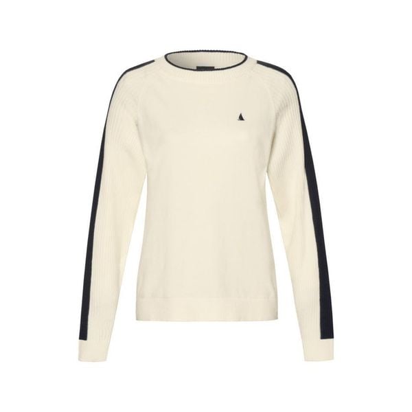 Sweter damski Musto Marine Crew. Białe swetry klasyczne damskie Musto, bez kołnierzyka. Za 382.00 zł.