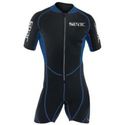 Męski kombinezon Seac Shorty Ook. Niebieskie szorty męskie SEAC, bez wzorów, z materiału, sportowe. Za 425.99 zł.