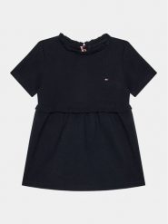 Tommy Hilfiger Sukienka codzienna KN0KN01757 Granatowy Regular Fit. Niebieskie sukienki dziewczęce Tommy Hilfiger, bez wzorów, z bawełny, bez ramiączek. Za 229.99 zł.
