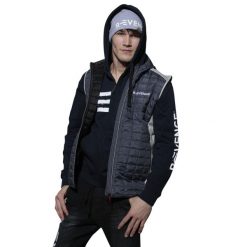 Kamizelka męska Fitness i rekreacyjna, antracytowy szary. Niebieskie kamizelki męskie R-EVENGE, m, z poliamidu. Za 250.50 zł.