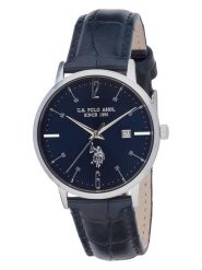 U.S. Polo Assn. Zegarek kwarcowy w kolorze srebrno-granatowym rozmiar: onesize. Niebieskie, analogowe zegarki męskie U.S. Polo Assn., metalowe. Za 173.99 zł.