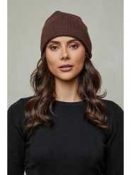 Soft Cashmere Czapka w kolorze brązowym rozmiar: onesize. Brązowe czapki zimowe damskie Soft Cashmere, z materiału. Za 97.51 zł.