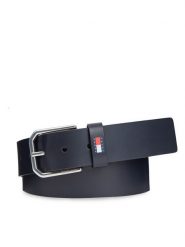 Tommy Jeans Pasek Męski Tjm New Leather 4.0 AM0AM11201 Granatowy. Niebieskie paski męskie Tommy Jeans, bez wzorów, z jeansu. Za 239.99 zł.
