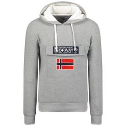 Bluza z kapturem męska Geographical Norway Gadrien DB MEN 054 szara. Szare bluzy z kapturem męskie Geographical Norway, m. Za 139.00 zł.