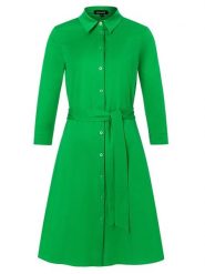 More & More Sukienka w kolorze zielonym rozmiar: 36. Zielone sukienki damskie MORE & MORE, na co dzień, bez wzorów, z bawełny, bez kołnierzyka, bez ramiączek, midi, proste. Za 146.28 zł.