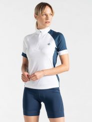 Dare 2b Koszulka kolarska "Compassion III" w kolorze białym rozmiar: 42. Białe bluzki sportowe damskie Dare 2b, z materiału, bez kołnierzyka, bez ramiączek. Za 95.45 zł.