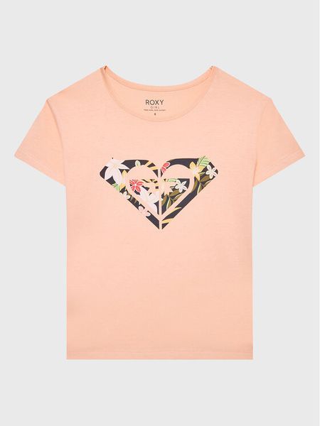 Roxy T-Shirt Day And Night ERGZT03954 Pomarańczowy Regular Fit. Brązowe koszulki dziewczęce Roxy, bez wzorów, z bawełny, bez ramiączek. Za 49.99 zł.