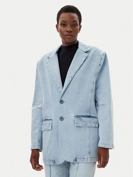 Liu Jo Marynarka UA5210 D4854 Błękitny Relaxed Fit. Niebieskie marynarki i żakiety damskie Liu Jo, bez wzorów, z bawełny. Za 719.99 zł.