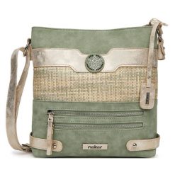 Torebka Rieker. Zielone listonoszki damskie Rieker, bez wzorów, bez dodatków. Za 229.99 zł.