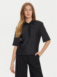 Calvin Klein Bluzka K20K207977 Czarny Regular Fit. Czarne bluzki damskie CALVIN KLEIN, bez wzorów, z syntetyku, bez ramiączek. Za 309.99 zł.