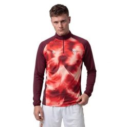 Męska bluza piłkarska ze stójką Siroko RSG Prematch Halfzip Player M. Czerwone bluzy bez kaptura męskie SIROKO, m, z materiału. Za 279.00 zł.