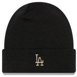 Czapka New Era Los Angeles Dodgers – Czarny/Złoty. Czarne czapki męskie New Era, bez wzorów. Za 51.99 zł.