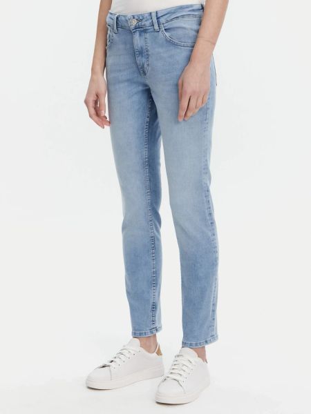 Damskie Spodnie Jeansowe Mustang Style Rebecca Slim Denim Blue 1016620 5000 302. Niebieskie spodnie materiałowe damskie Mustang, bez wzorów, z denimu. Za 219.99 zł.