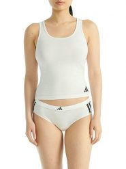 Adidas Top w kolorze białym rozmiar: L. Białe topy damskie Adidas, l, bez wzorów, bez kołnierzyka. Za 82.64 zł.