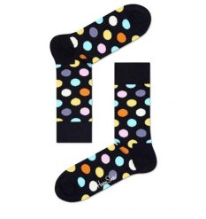 Skarpety Happy Socks Model Big Dot Sock Kolor Czarny. Czarne skarpetki damskie Happy Socks, bez wzorów, z bawełny. Za 68.25 zł.