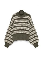 Vero Moda Sweter w kolorze khaki rozmiar: M. Brązowe golfy damskie Vero Moda, m, z wełny, bez kołnierzyka. Za 117.73 zł.